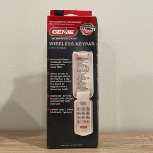 Genie wireless keypad entry system for garage door